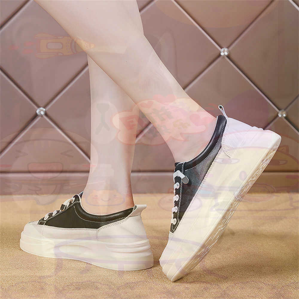 Formal Women Daily Wear Slippers - Lace-up chunky mocassins mulher skate sapatos