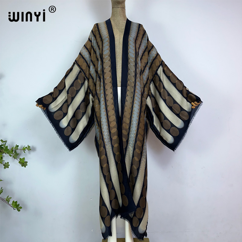 Young Women'S Formal Wear - WINYI-quimono estampado geométrico para mulheres, roupas