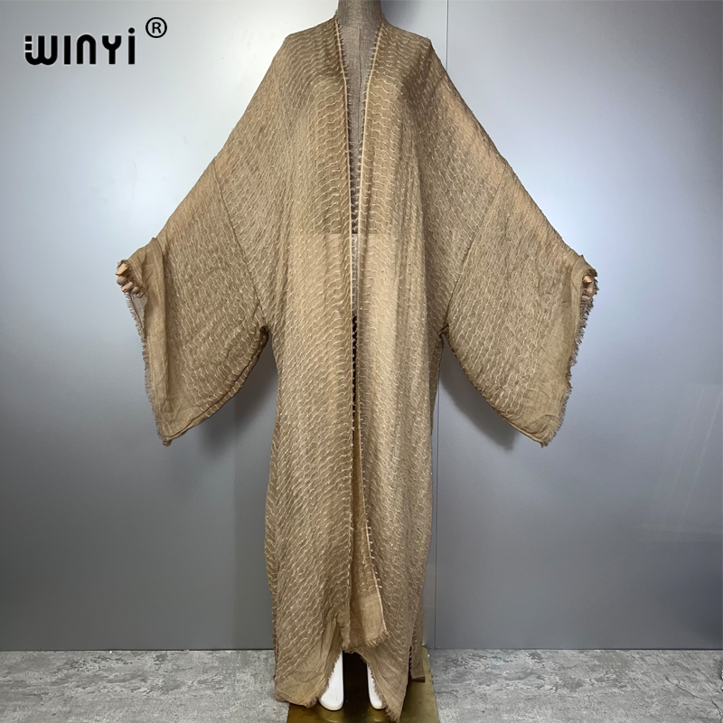 Young Women'S Formal Wear - Winyi impressão geométrica quimono kaftan beachwear