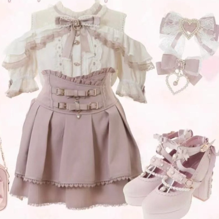Women Formal Blouses For Evening Wear - Blusa Japonesa Lolita com Babados 2026,