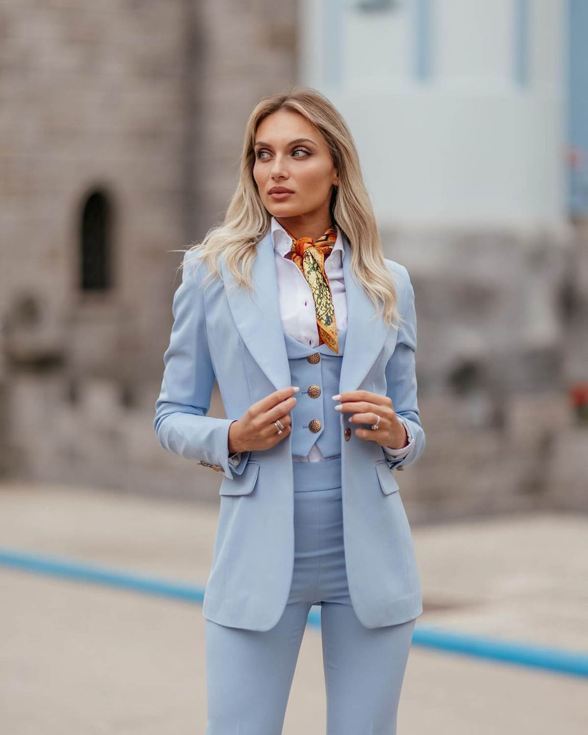 Conjuntos Formais Femininos Az - Women Formal Wear Tailor avaliação e preço