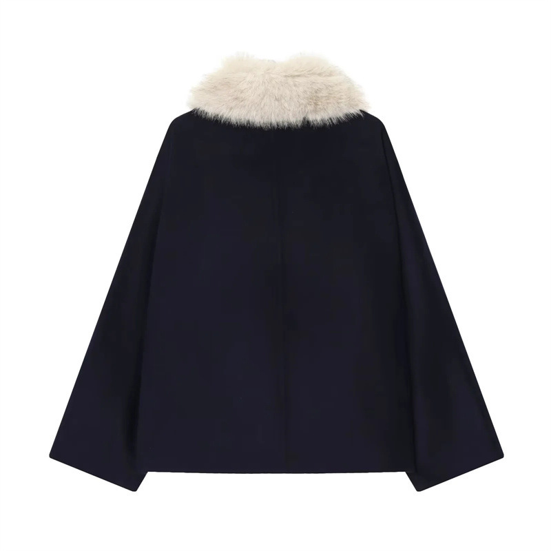 Casaco com Gola de Pele Sintét - Women Formal Wear Stitching avaliação e preço