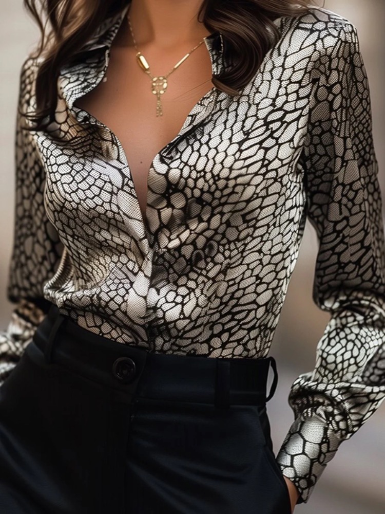 Blusa Feminina Vintage com Est - Women Formal Wear Stitching avaliação e preço