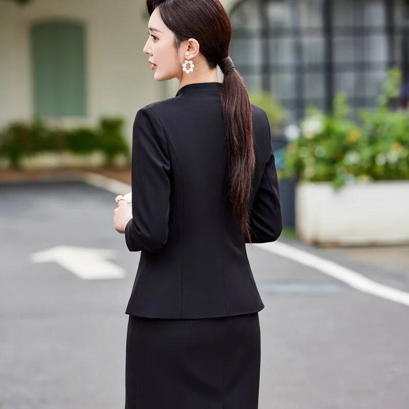 Plus size formal outono invern - Women Formal Wear Stitching avaliação e preço