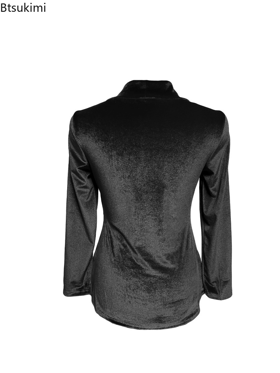 Nova Blusa Feminina 2026 de Mo - Women Formal Wear Stitching avaliação e preço