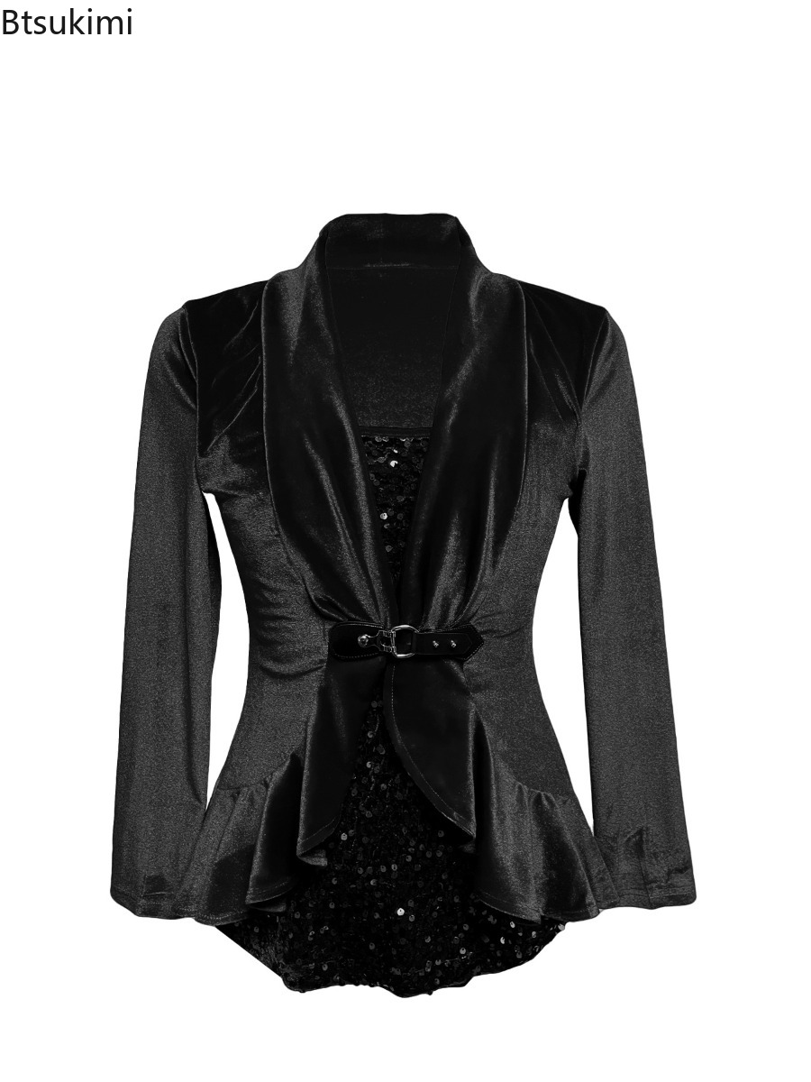 Nova Blusa Feminina 2026 de Mo - Women Formal Wear Stitching avaliação e preço
