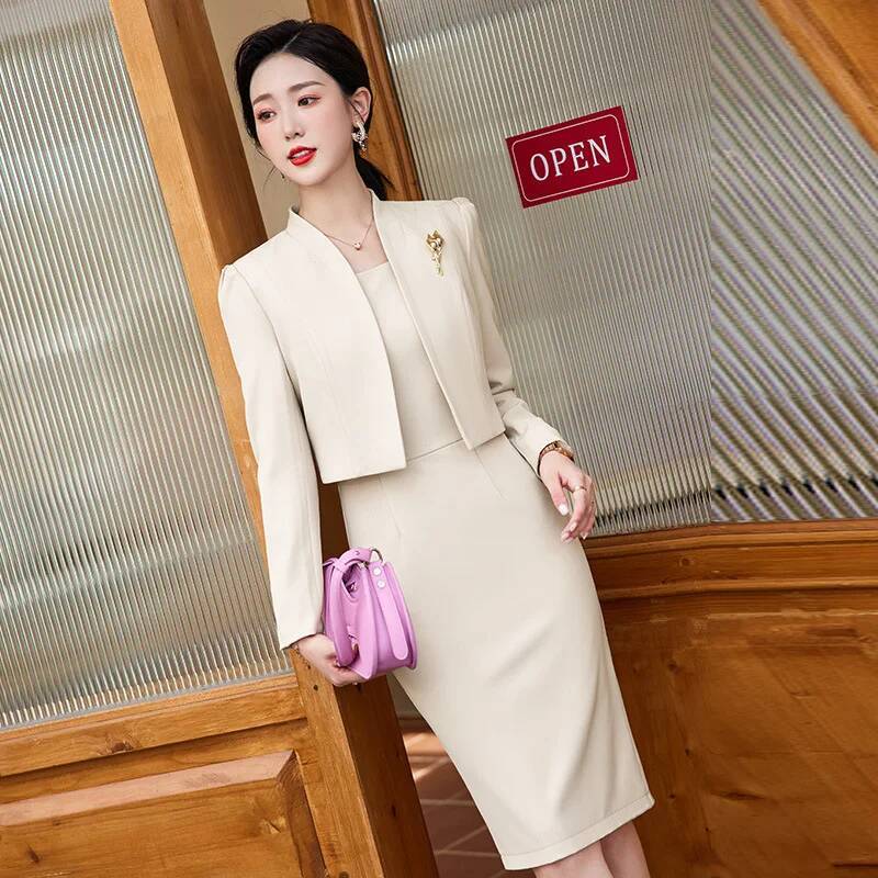 Ternos de negócios femininos c - Women Formal Wear Stitching avaliação e preço