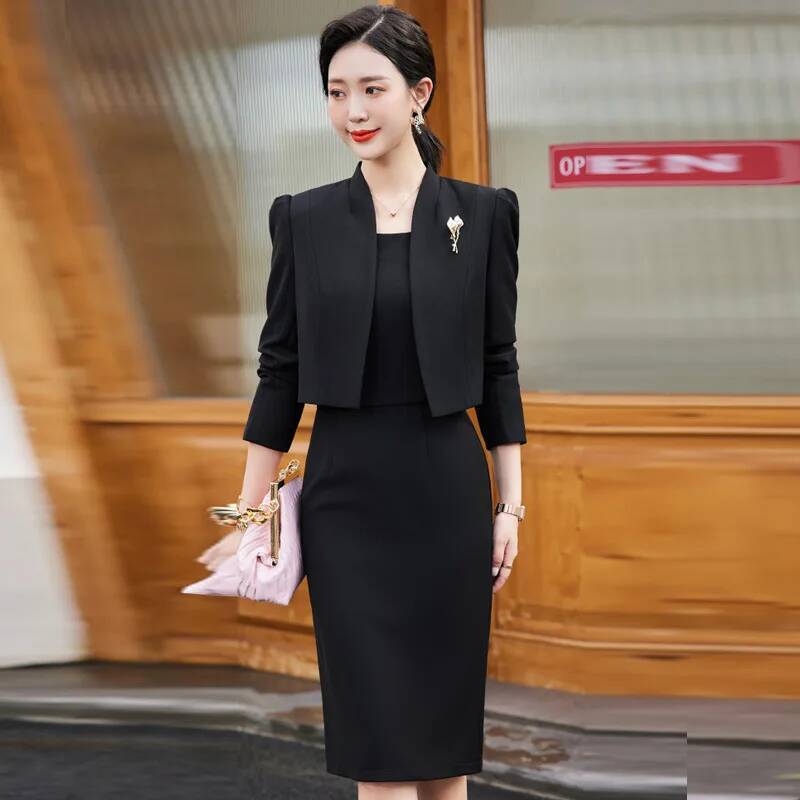 Ternos de negócios femininos c - Women Formal Wear Stitching avaliação e preço