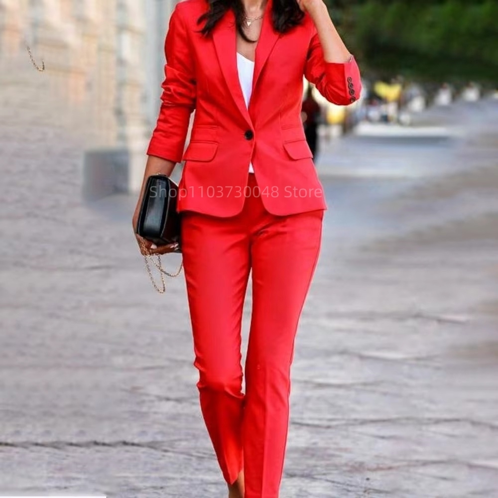 Conjunto de Blazer e Calças pa - Women'S Formal Wear Suit avaliação e preço